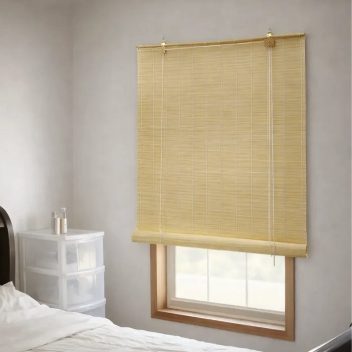 Cortina De Bambu Persiana Enrollable Cortinas Roller Bambu