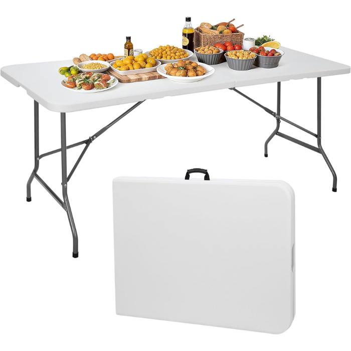 Mesa Plegable Terraza Maleta Portatil Camping Jardin 180x70