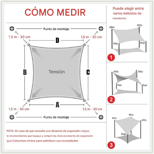 Toldo Vela Rectangular Toldos Grandes Toldo Impermeable 3x4