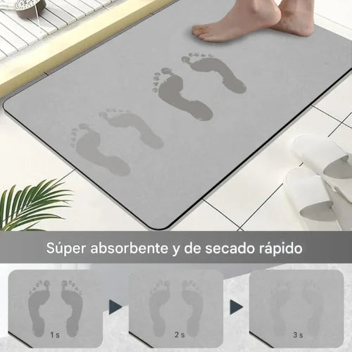 Alfombra Tapete Piso Baño 40x60cm Diatomita Antideslizante