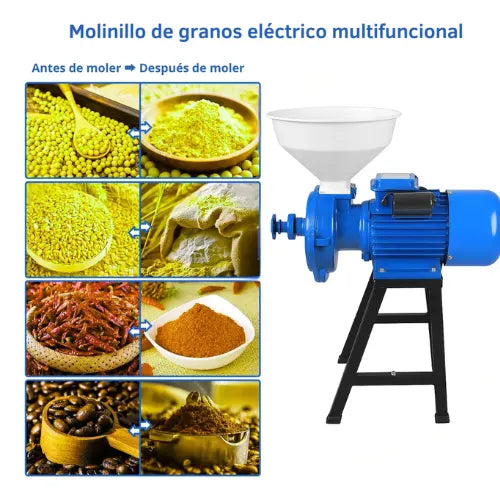 Chancadora 3hp Molino Eléctrico Choclo Chancador Maíz 2200w