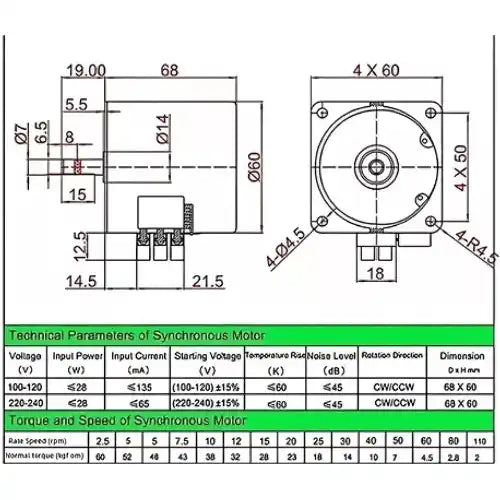 Motor Asado Quincho Motor Parrilla 14w Motor Spiedo 30kg