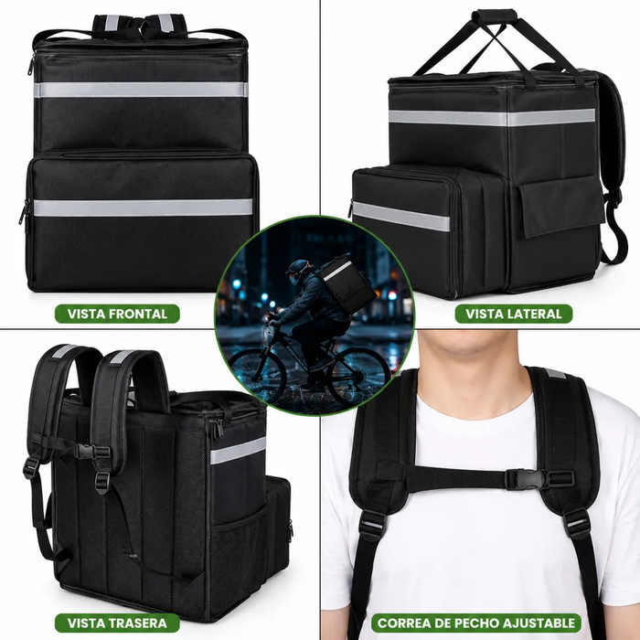 Bolso Termico Mochila Termica Delivery Expandible Repartidor
