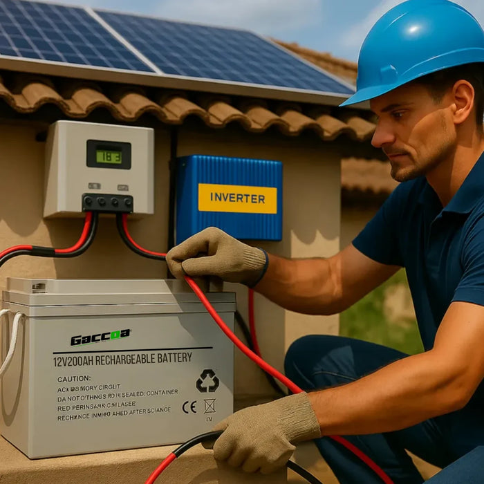 Bateria Ciclo Profundo Panel Solar Gel Carga Solar 12v 200ah