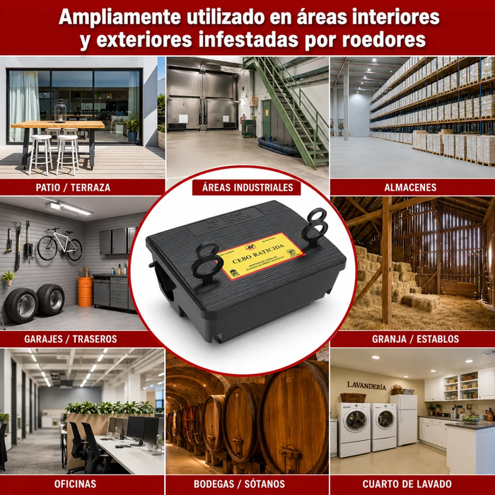 Caja De Almacenamiento Cebo Profesional Rata Llave Roedores
