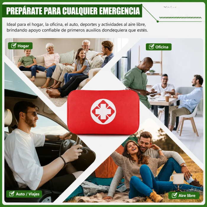 Botiquin Emergencia Primeros Auxilios Curacion Esteril 100pc