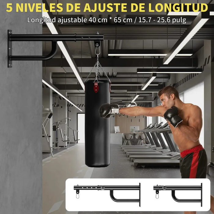 Soporte De Pared Saco De Boxeo 150kg Estirable Ejercicio