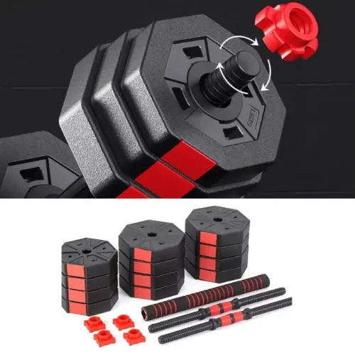 Mancuernas Barra Ajustables Pesas Discos Unible Fitness 30kg