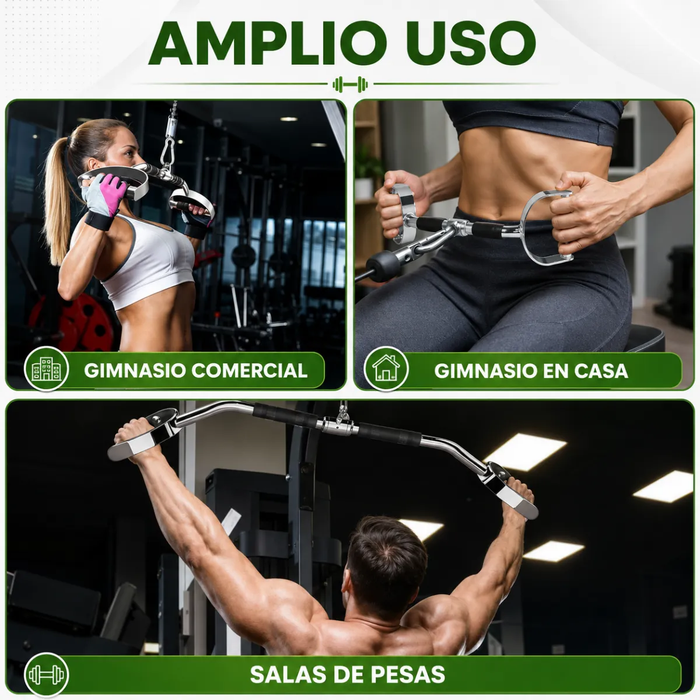 Barra Dorsal De Gimnasio Polea Agarre Cromada Fitness Tricep