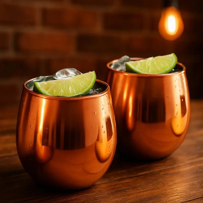 X2 Vasos Mugs Cobre Moscow Mule Coctel 470ml Tragos Mojitos