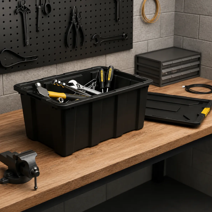 Caja Organizadora Herramientas Baul Apilable Abs 100 Litros