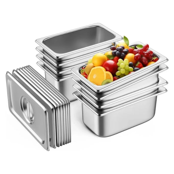 Bandeja Deposito Gastronomico Acero Inox Tapa 26,5x16,5x10cm