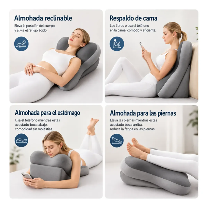 Cojin Respaldo Lumbar Ergonomico Memory Corrector De Oficina