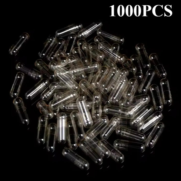 Pack 1000 Capsulas Gelatina Vacias Transparentes Capsula 2cm