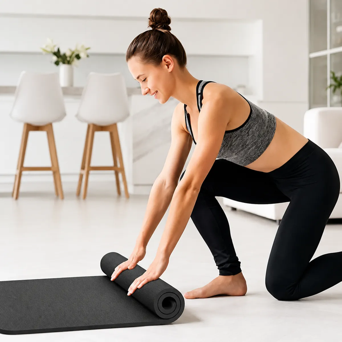 Mat Yoga Antideslizante Tapete Alfombra 1cm Ejercicio Pilate
