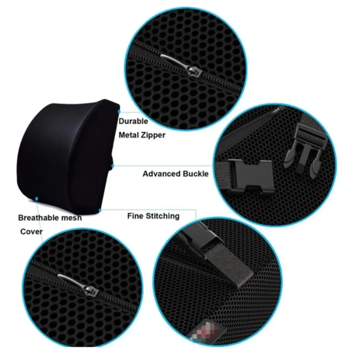 Cojin Corrector Espalda Lumbar Silla Oficina Auto Ergonómico