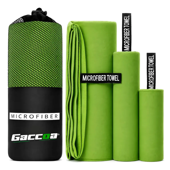 Set 3x Toallas Microfibra Secado Rapido Baño Viaje Playa Deporte