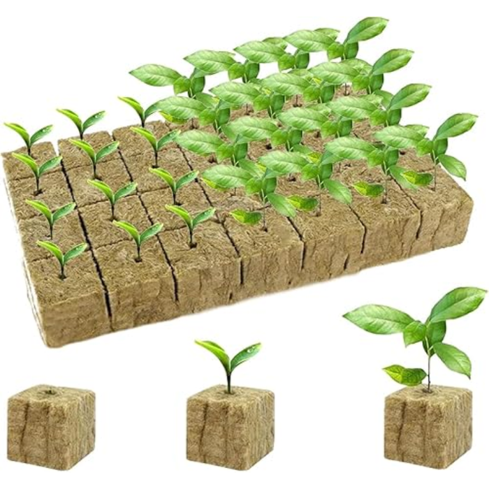 200 Bloques Cultivo Hidroponico Germinar Cubos De Hidroponia