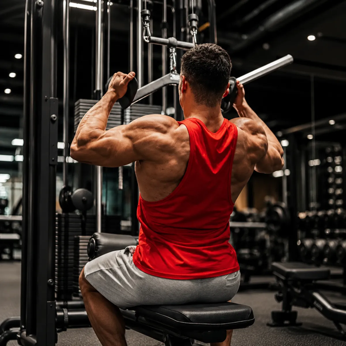 Kit Agarres Poleas Gym Barra Ejercitar Espalda Y Trícep 5pzs