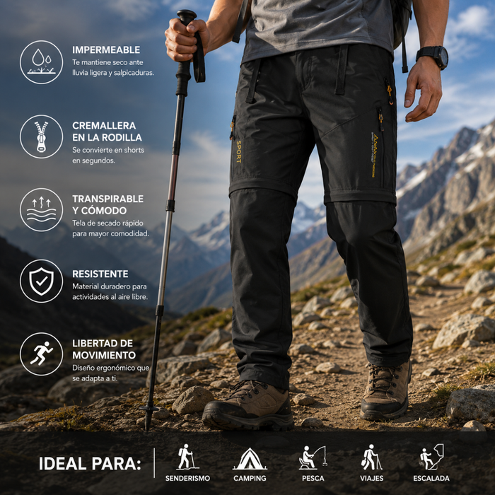 Pantalon Softshell Termico Impermeable Para Trekking Outdoor