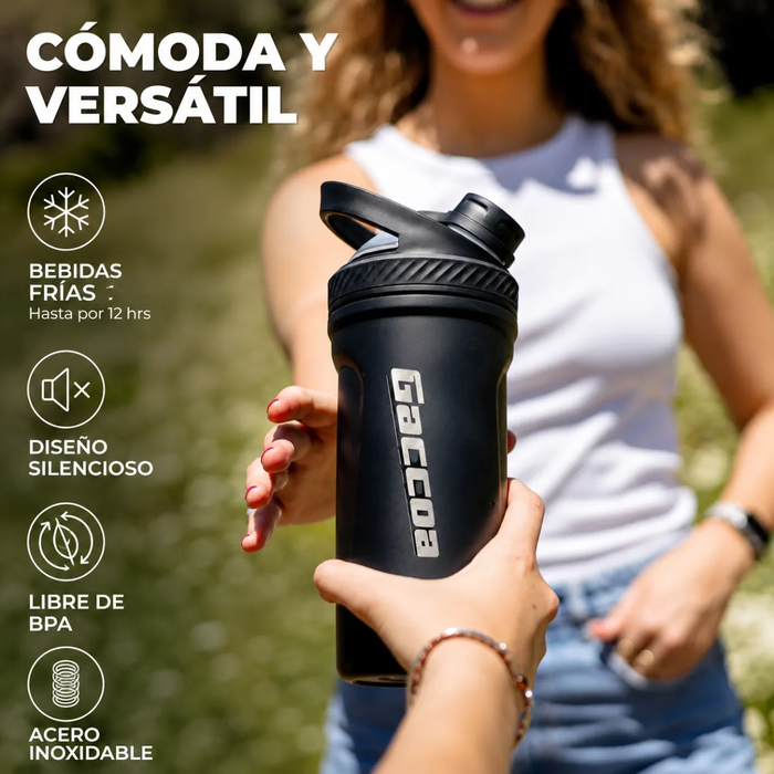 Shaker Vaso Proteina Mezclador Termico Acero Inoxidable 24oz