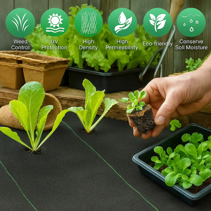 Malla Antimaleza 2x100mts Ground Cover Lona Antimaleza Negro