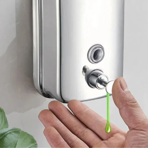 Dispensador Jabon Liquido Manual Jabonera Acero Baño 1000ml