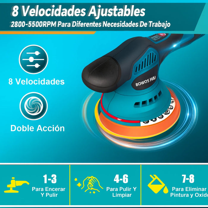 Pulidora Lijadora Inalambrica 21v Portátil 2 Batería 380w