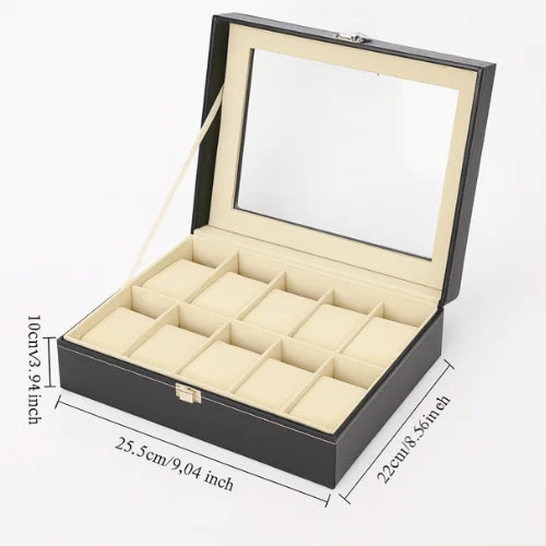 Caja Organizadora Relojes Estuche Porta Reloj Exhibidor 10pc