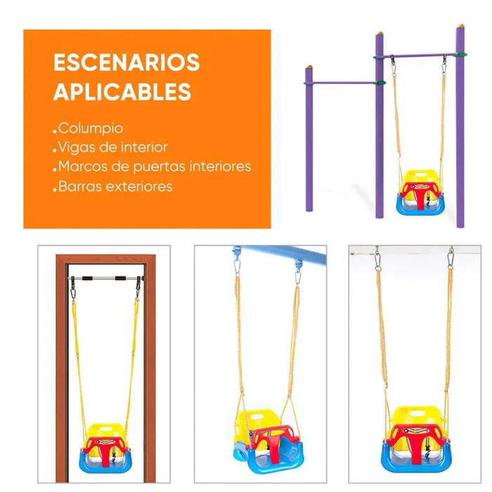 Columpios Infantiles Asiento Columpio Terraza Ajustable 3en1