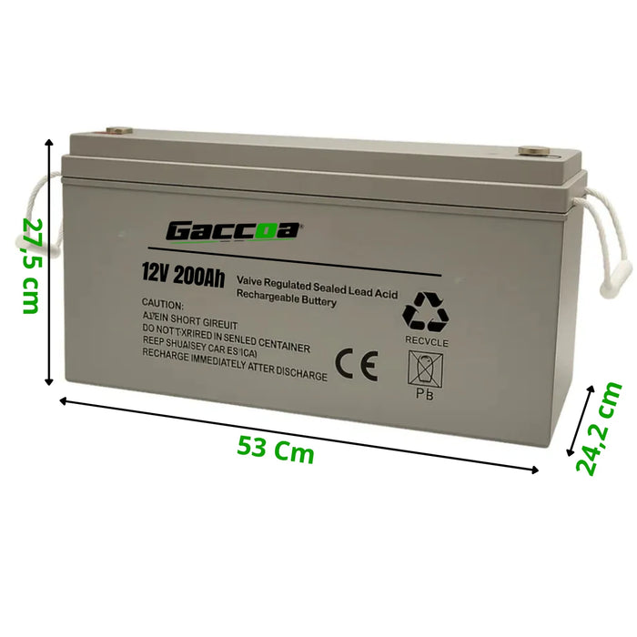 Bateria Ciclo Profundo Panel Solar Gel Carga Solar 12v 200ah