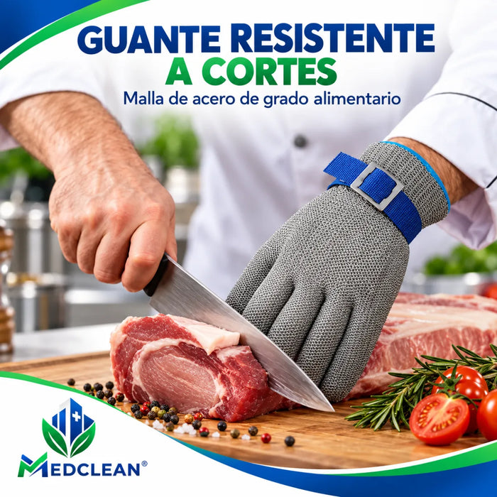 Guante Anticorte Carnicero Acero Inoxidable Multifunciona