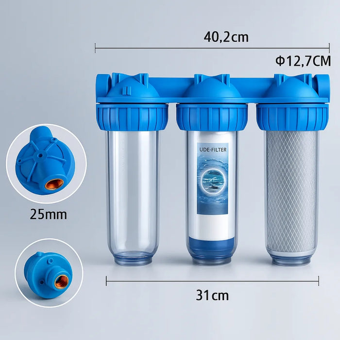 Filtro Agua 3 Etapas Antisarro Ablandador 10 Pugadas 5 Micra