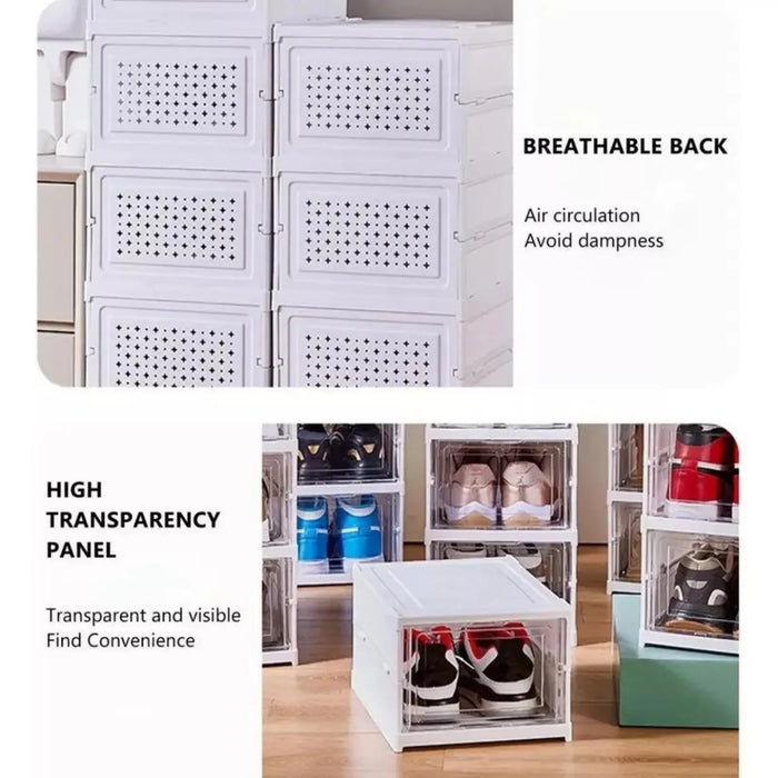 Organizador De Zapatos Plegables 3 Niveles Caja Organizadora