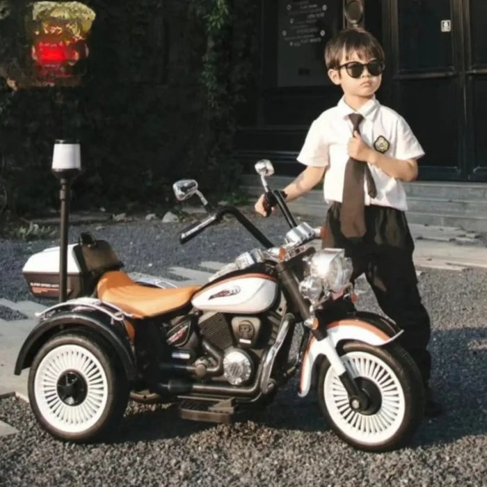 Motocicleta Montable Chopper Niños Policia Bluetooth Usb 12v
