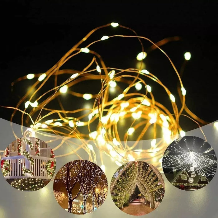 Luces De Terraza Cascada De Luces Luces Hada Solares 22 Mts