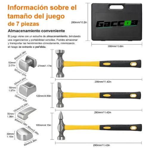 X7 Martillos Desabollador Carro Reparacion Auto Abolladuras