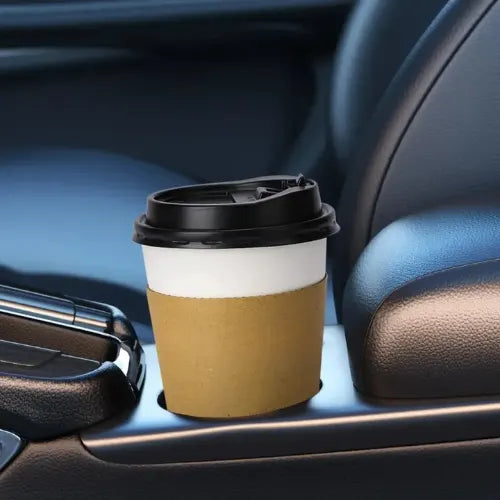 50 Vasos Cafe Kraft 8oz Desechable Polipapel Tapa 236ml Post