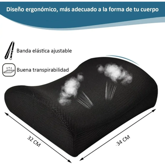 Cojin Corrector Espalda Lumbar Silla Oficina Auto Ergonómico