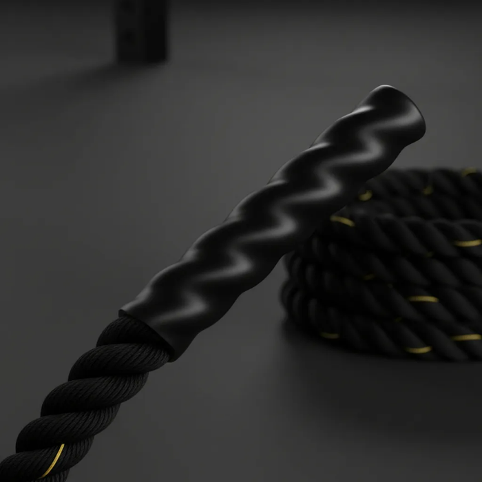 Cuerda Crossfit Correa Profesional Gym Batle Rope 5mmx12mts Negro