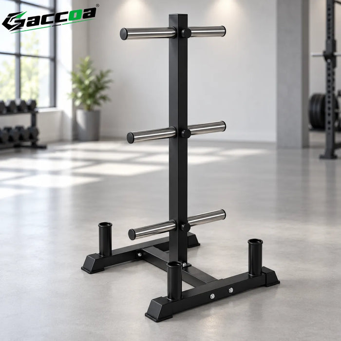 Rack Barras Discos Olímpicos Vertical Gimnasio Profesional