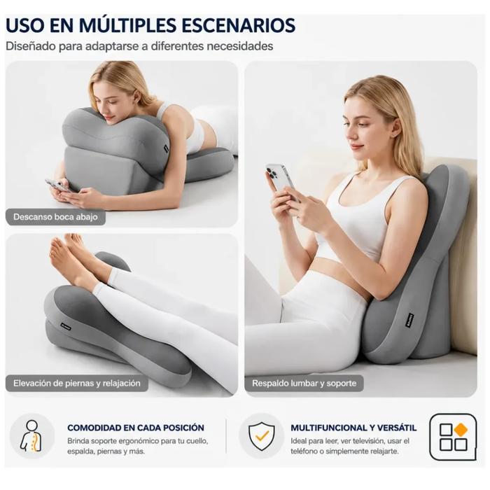 Cojin Respaldo Lumbar Ergonomico Memory Corrector De Oficina