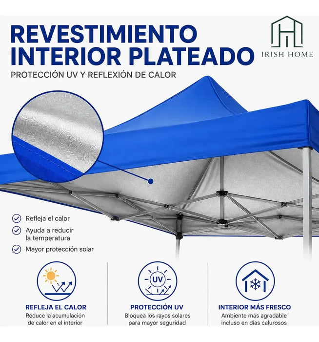 Lona Impermeable Carpa Repuesto Resistente Exterior 3x3 Mts