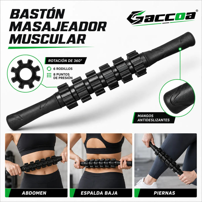 Kit Masajeador Muscular Foam Roller Rodillo Pelotas Y Banda