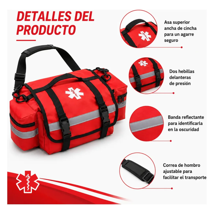 Bolso Primeros Auxilios Botiquin Maleta Curacion Emergencia