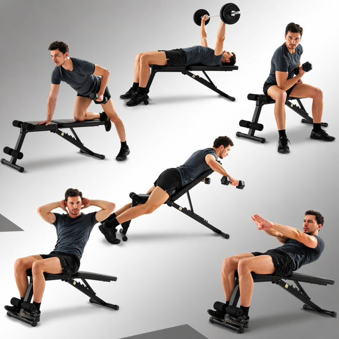 Banco Abdominale Plegable Ajustable Multifuncional Gym 120kg