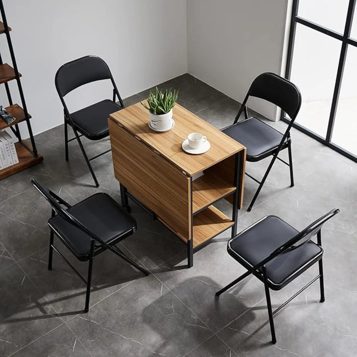Silla Plegable Metálica Asiento Acolchados Resistente Evento Negro
