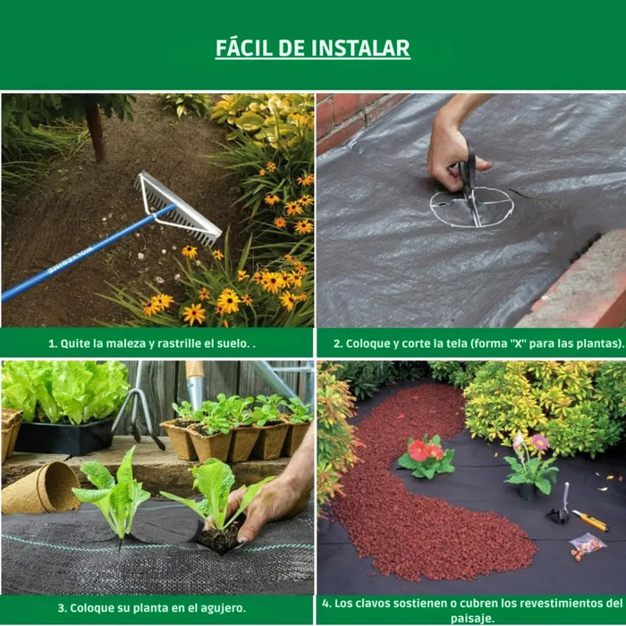 Malla Antimaleza 2x100mts Ground Cover Lona Antimaleza Negro