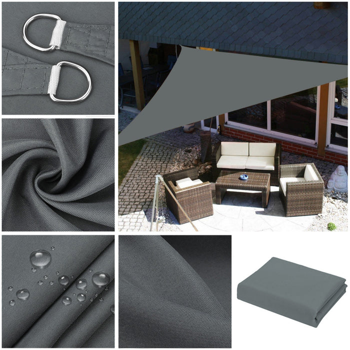 Toldo Vela Toldos Grandes Toldo Rectangular Impermeable 2x5 gris