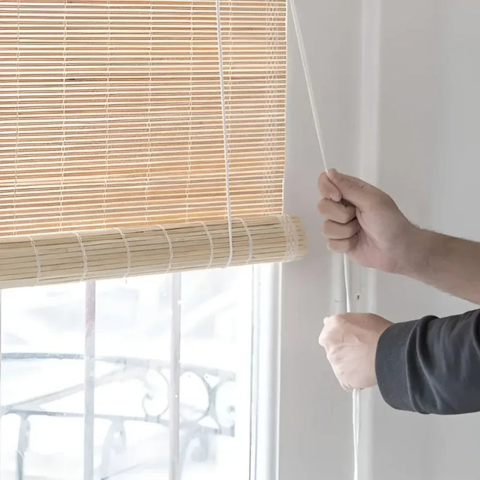 Cortina De Bambu Persiana Enrollable Cortinas Roller Bambu